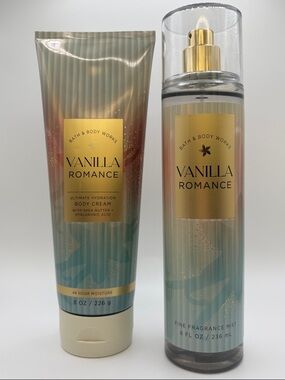 NEW Bath & Body Works Vanilla Romance Hydrating Body Cream & Fragrance Mist